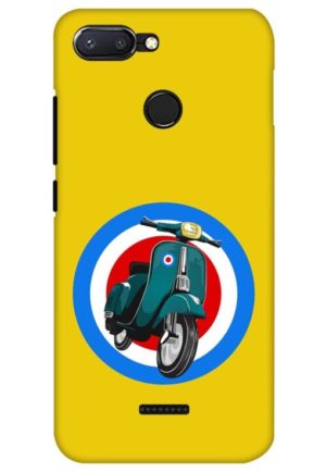retro scooter printed designer mobile back case cover for Xiaomi Redmi 6