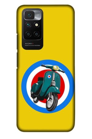 retro scooter printed designer mobile back case cover for Xiaomi redmi 10 Prime