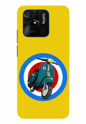 retro scooter printed designer mobile back case cover for Xiaomi redmi 10 - redmi 10 power