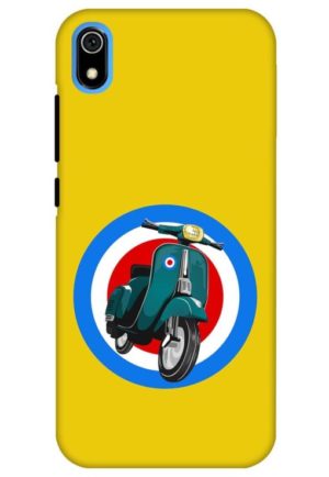 retro scooter printed designer mobile back case cover for redmi 7a
