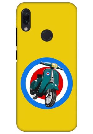 retro scooter printed designer mobile back case cover for redmi note 7