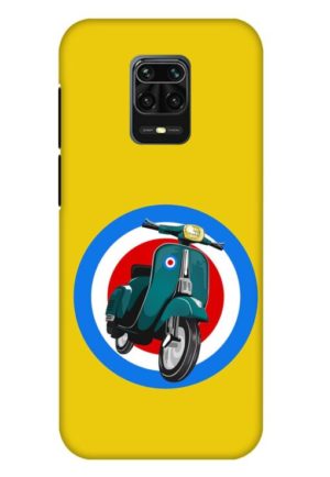 retro scooter printed designer mobile back case cover for redmi note 9