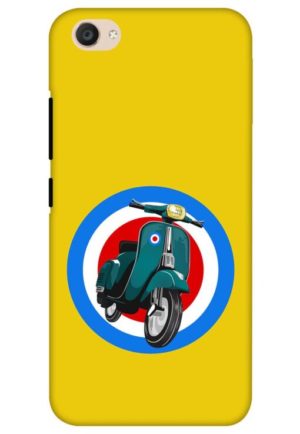 retro scooter printed mobile back case cover for vivo v5, vivo v5s, vivo y66, vivo y67, vivo y69