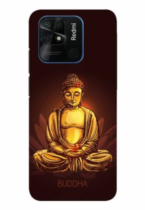rown golden bhudda printed designer mobile back case cover for Xiaomi redmi 10 - redmi 10 power