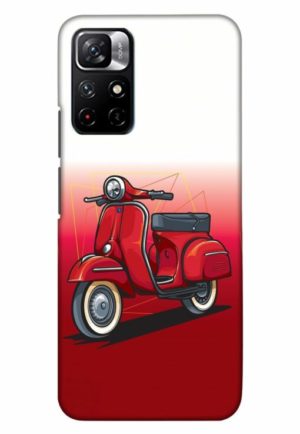 scooter printed designer mobile back case cover for xiaomi redmi note 11t 5g - poco M4 pro 5g