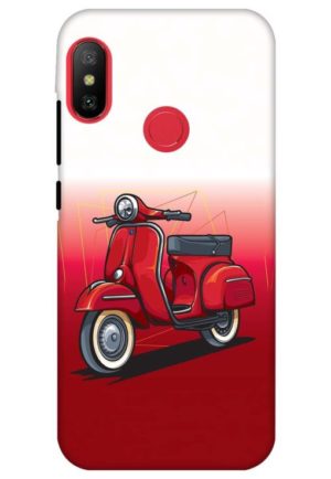 scooter vector printed designer mobile back case cover for Xiaomi Redmi 6 pro