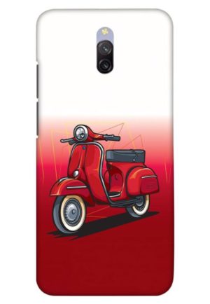 scooter vector printed designer mobile back case cover for redmi 8a dual