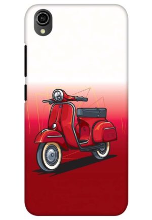 scoter red vector printed mobile back case cover for vivo y90, vivo y91i