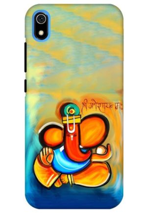 shree ganesha namaha printed designer mobile back case cover for redmi 7a