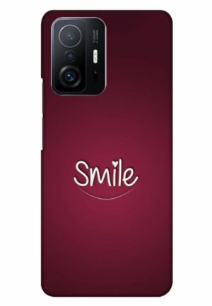 smile heart printed designer mobile back case cover for mi 11t - 11t pro