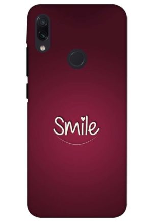 smile heart printed designer mobile back case cover for redmi note 7