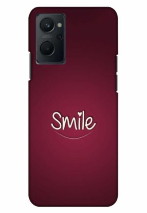 smile heart printed mobile back case cover for realme 9i