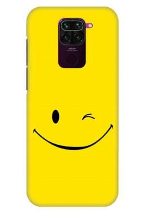 smiley art printed designer mobile back case cover for redmi note 9