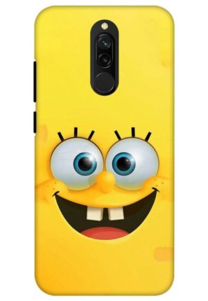 smiley with big eyes printed designer mobile back case cover for redmi 8