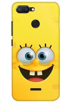 spongee big eyes smiley printed designer mobile back case cover for Xiaomi Redmi 6