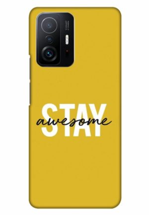 stay awesome printed designer mobile back case cover for mi 11t - 11t pro