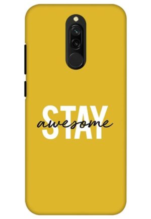 stay awesome printed designer mobile back case cover for redmi 8