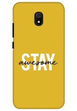 stay awesome printed designer mobile back case cover for redmi 8a