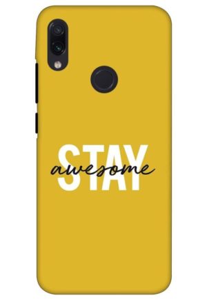 stay awesome printed designer mobile back case cover for redmi note 7