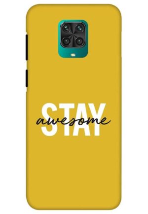 stay awesome printed designer mobile back case cover for redmi note 9 pro