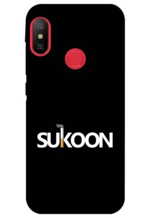 sukoon in smoking printed designer mobile back case cover for Xiaomi Redmi 6 pro