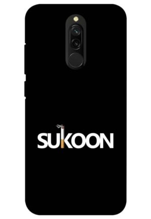 sukoon in smoking printed designer mobile back case cover for redmi 8