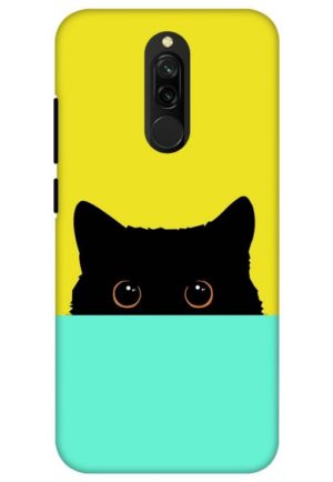 the crazy cat printed designer mobile back case cover for redmi 8