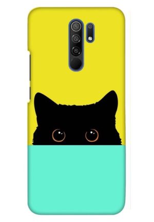 the crazy cat printed designer mobile back case cover for redmi 9 prime - poco m2