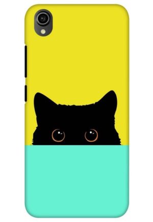 the crazy cat printed mobile back case cover for vivo y90, vivo y91i
