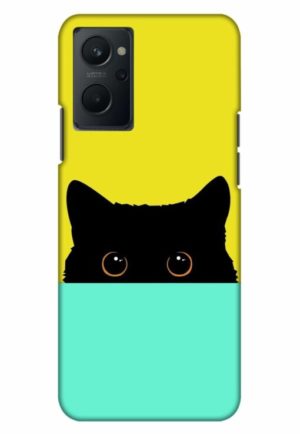 the creazy cat printed mobile back case cover for realme 9i