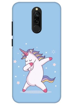 unicorn cartoon printed designer mobile back case cover for redmi 8
