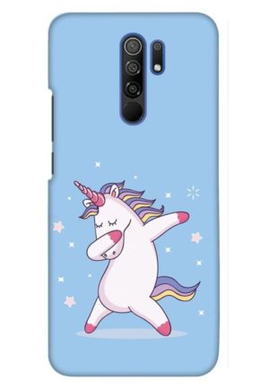 unicorn cartoon printed designer mobile back case cover for redmi 9 prime - poco m2