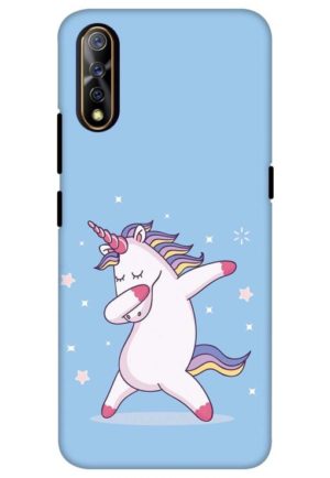 unicorn cartoon printed mobile back case cover for vivo s1, vivo z1x