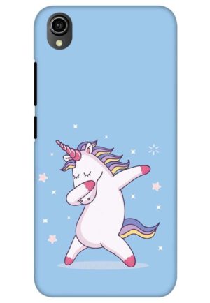 unicorn cartoon printed mobile back case cover for vivo y90, vivo y91i