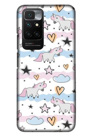unicorn cloud cartoon printed designer mobile back case cover for Xiaomi redmi 10 Prime