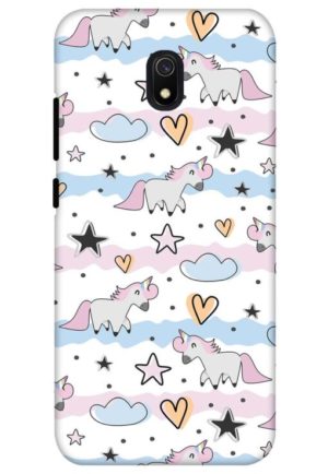 unicorn cloud printed designer mobile back case cover for redmi 8a