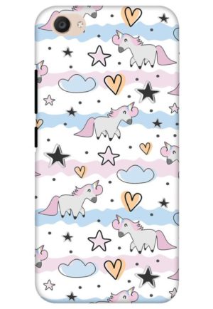 unicorn cloud printed mobile back case cover for vivo v5, vivo v5s, vivo y66, vivo y67, vivo y69