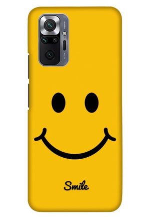yellow smiley printed designer mobile back case cover for Xiaomi redmi note 10 pro - redmi note 10 pro max