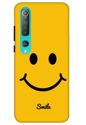 yellow smiley printed designer mobile back case cover for mi 10 5g - mi 10 pro 5G