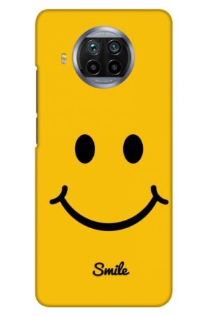 yellow smiley printed designer mobile back case cover for mi 10i