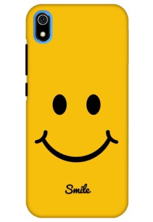 yellow smiley printed designer mobile back case cover for redmi 7a