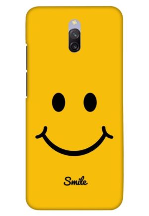 yellow smiley printed designer mobile back case cover for redmi 8a dual