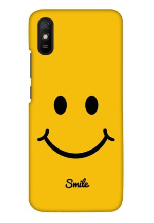 yellow smiley printed designer mobile back case cover for redmi 9A - redmi 9i - redmi 9A sport - redmi 9i sport