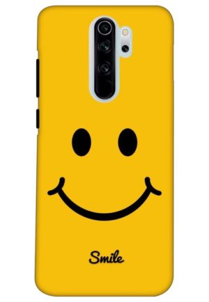 yellow smiley printed designer mobile back case cover for redmi note 8 pro
