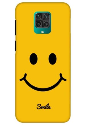 yellow smiley printed designer mobile back case cover for redmi note 9 pro - redmi note 9 pro max - poco m2 pro - redmi note 10 lite
