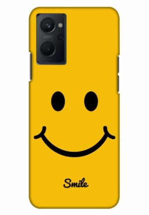 yellow smiley printed mobile back case cover for realme 9i