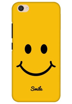 yellow smiley printed mobile back case cover for vivo v5, vivo v5s, vivo y66, vivo y67, vivo y69
