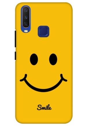 yellow smiley printed mobile back case cover for vivo y12, vivo y15 , vivo y17, vivo u10