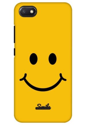 yellow smiley quote printed designer mobile back case cover for Xiaomi Redmi 6a