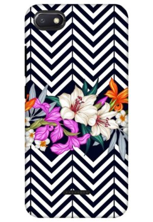 zigzag flower polka printed designer mobile back case cover for Xiaomi Redmi 6a